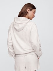 Gap Grey Pullover Relaxed Logo Hoodie - Image 2 of 5