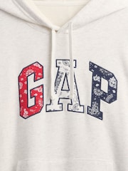 Gap Grey Pullover Relaxed Logo Hoodie - Image 5 of 5