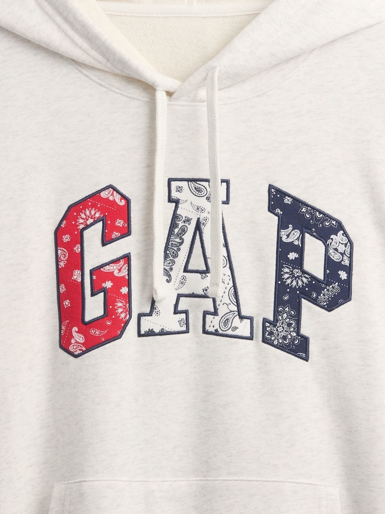 Gap Grey Pullover Relaxed Logo Hoodie - Image 5 of 5
