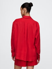 Rood - Gap 100% linnen oversized overhemd - Image 2 of 4