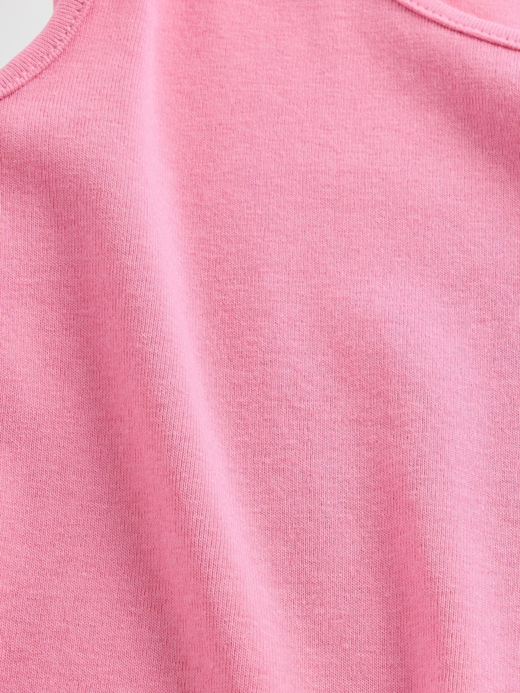 Gap Pink Modern Cotton-Modal Scoop Neck Cropped Vest - Image 5 of 5