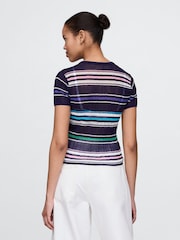 Negro multicolor - Camiseta transparente de canalé de Gap - Imagen 2 de 5