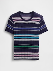 Negro multicolor - Camiseta transparente de canalé de Gap - Imagen 4 de 5