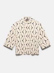 Mint Velvet Cream Geo Print Shirt - Image 7 of 9
