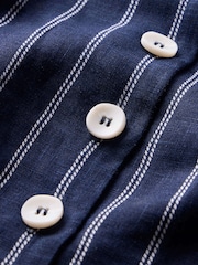 Mint Velvet Blue Striped 100% Linen Halter Top - Image 9 of 9