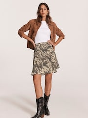 Mint Velvet Cream Animal Print Mini Skirt - Image 5 of 8