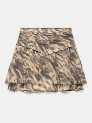 Mint Velvet Cream Animal Print Mini Skirt - Image 6 of 8