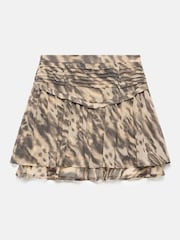 Mint Velvet Cream Animal Print Mini Skirt - Image 7 of 8