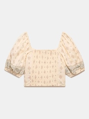 Mint Velvet Cream Print Cropped Top - Image 7 of 8