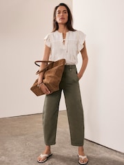 Mint Velvet White Cap Sleeve Blouse - Image 2 of 8