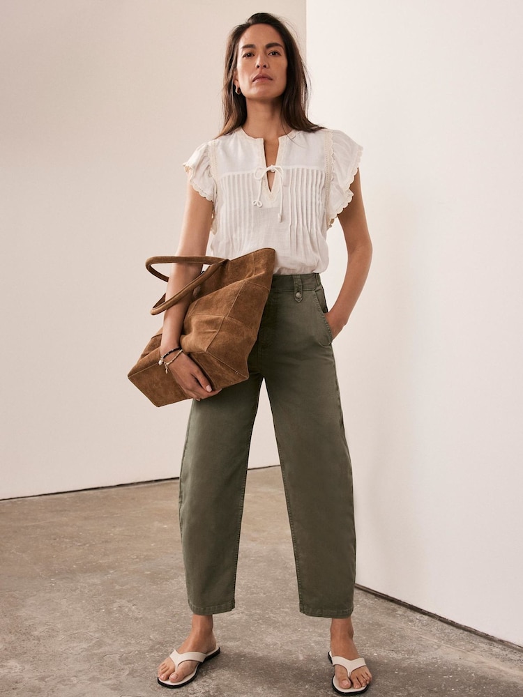Mint Velvet White Cap Sleeve Blouse - Image 2 of 8