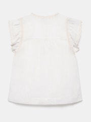 Mint Velvet White Cap Sleeve Blouse - Image 8 of 8