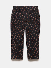 Mint Velvet Black Strawberry Print Cropped Trousers - Image 6 of 8