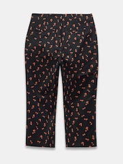 Mint Velvet Black Strawberry Print Cropped Trousers - Image 7 of 8
