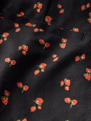 Mint Velvet Black Strawberry Print Cropped Trousers - Image 8 of 8