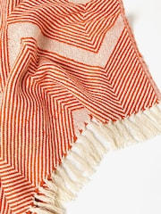 Oliver Bonas Orange Niru Woven Chevron Throw - Image 2 of 4
