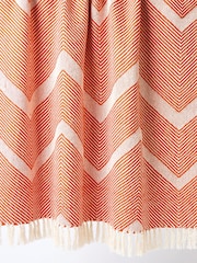 Oliver Bonas Orange Niru Woven Chevron Throw - Image 4 of 4