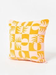 Oliver Bonas Pink Pineapple Yellow Cushion Cover - Image 2 of 5