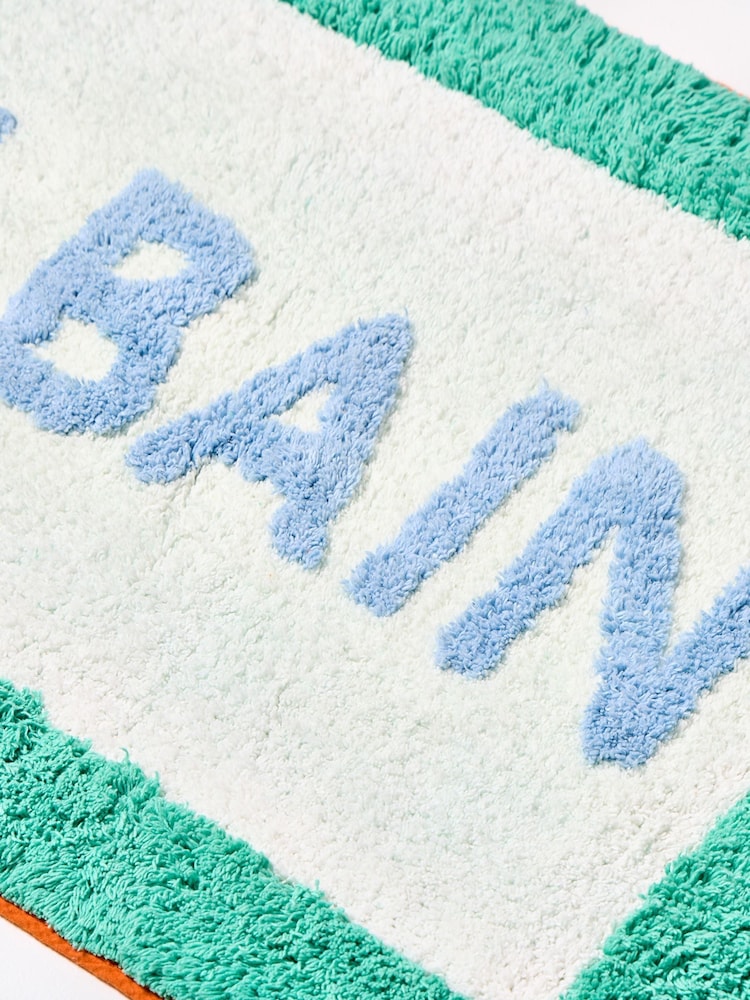 Oliver Bonas Blue Salle De Bain Bath Mat - Image 5 of 5 Oliver Bonas Blue Salle De Bain Bath Mat - Image 5 of 5