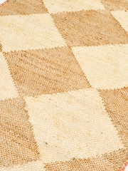 Oliver Bonas Natural Maia Chequerboard Weave Jute Runner - Image 2 of 5