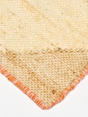 Oliver Bonas Natural Maia Chequerboard Weave Jute Runner - Image 3 of 5