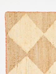 Oliver Bonas Natural Maia Chequerboard Weave Jute Runner - Image 4 of 5