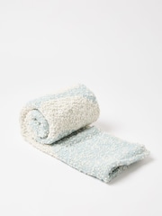 Oliver Bonas Blue Cozy Boucle Throw - Image 2 of 6