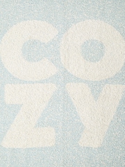 Oliver Bonas Blue Cozy Boucle Throw - Image 3 of 6