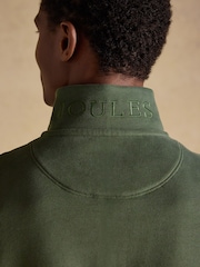 Khaki zelená - Žebrovaná úpletová mikina s čtvrtinovým zipem Joules Alistair French - Obrázek 7 z 8