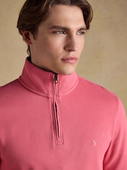 Rosa - Joules Alistair Fransk Ribbestrikket Genser med Kvart Glidelås - Bilde 10 av 11