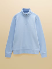 Modrá - Žebrovaná úpletová mikina s čtvrtinovým zipem Joules Alistair French - Obrázek 8 z 8