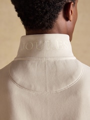 Krémová - Žebrovaná úpletová mikina s čtvrtinovým zipem Joules Alistair French - Obrázek 8 z 9