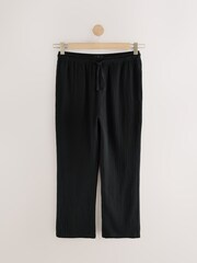 Negru - 100% Cotton Woven Cheesecloth Pyjama Bottoms - Image 1 of 7