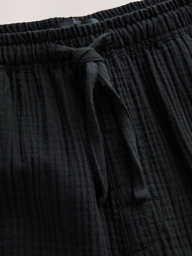 Negru - 100% Cotton Woven Cheesecloth Pyjama Bottoms - Image 6 of 7