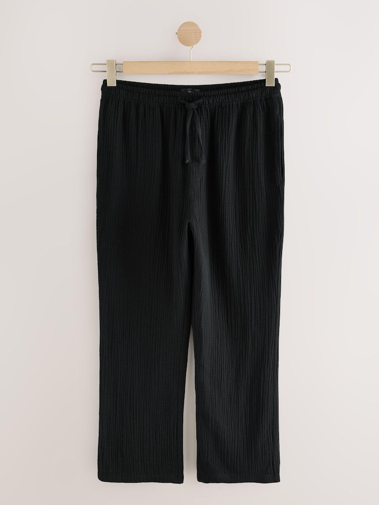 Negru - 100% Cotton Woven Cheesecloth Pyjama Bottoms - Image 7 of 7