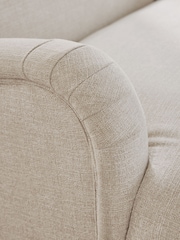 Tweedy Plain Light Natural Lilly Snuggle Seat Armchair - Image 5 of 9