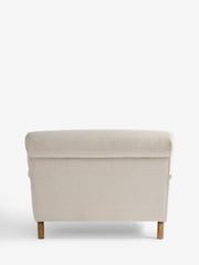 Tweedy Plain Light Natural Lilly Snuggle Seat Armchair - Image 8 of 9