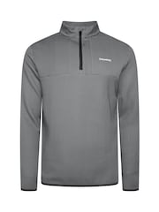 Stromberg Mens Grey Meltham Half Zip Golf Mid Layer Sweat Top - Image 1 of 4