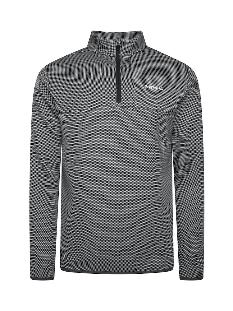 Stromberg Mens Grey Meltham Half Zip Golf Mid Layer Sweat Top - Image 1 of 4