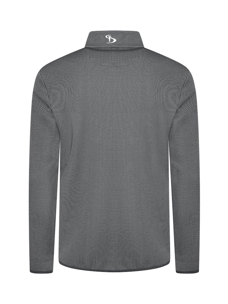 Stromberg Mens Grey Meltham Half Zip Golf Mid Layer Sweat Top - Image 2 of 4