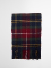 Barbour® Green Tartan Wool Cashmere Blend Scarf - Image 3 of 9