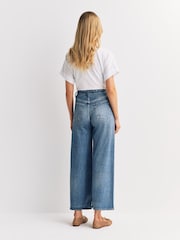 Rag & Bone Blue Miramar Terry Sofie Ankle Jeans - Image 4 of 6