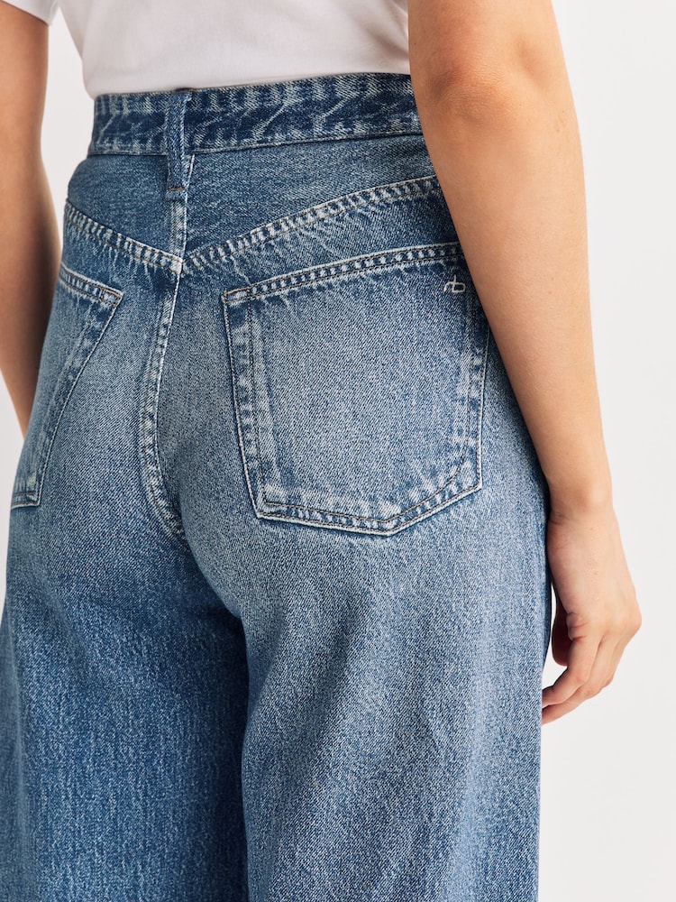 Rag & Bone Blue Miramar Terry Sofie Ankle Jeans - Image 6 of 6