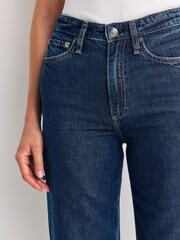 Rag & Bone Blue Featherweight Logan Mid Rise Wide Leg Jeans - Image 5 of 6