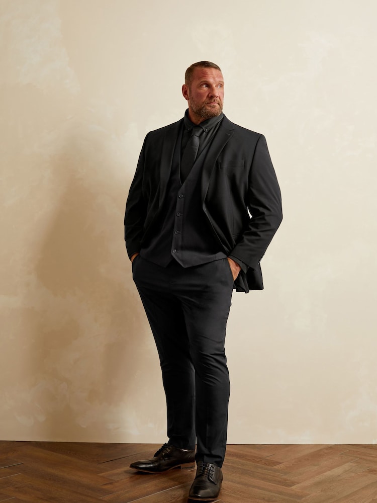 Pantalones de traje lisos de BadRhino Big & Tall - Imagen 1 de 4 Pantalones de traje lisos de BadRhino Big & Tall - Imagen 1 de 4