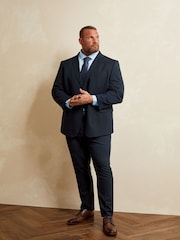 BadRhino Big & Tall Blue Plain Suit Trousers - Image 2 of 2