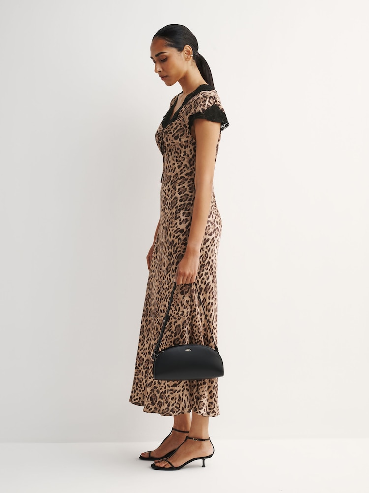 Vestido amari con estampado de leopardo Mila de Rixo - Imagen 2 de 5
