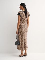 Vestido amari con estampado de leopardo Mila de Rixo - Imagen 3 de 5