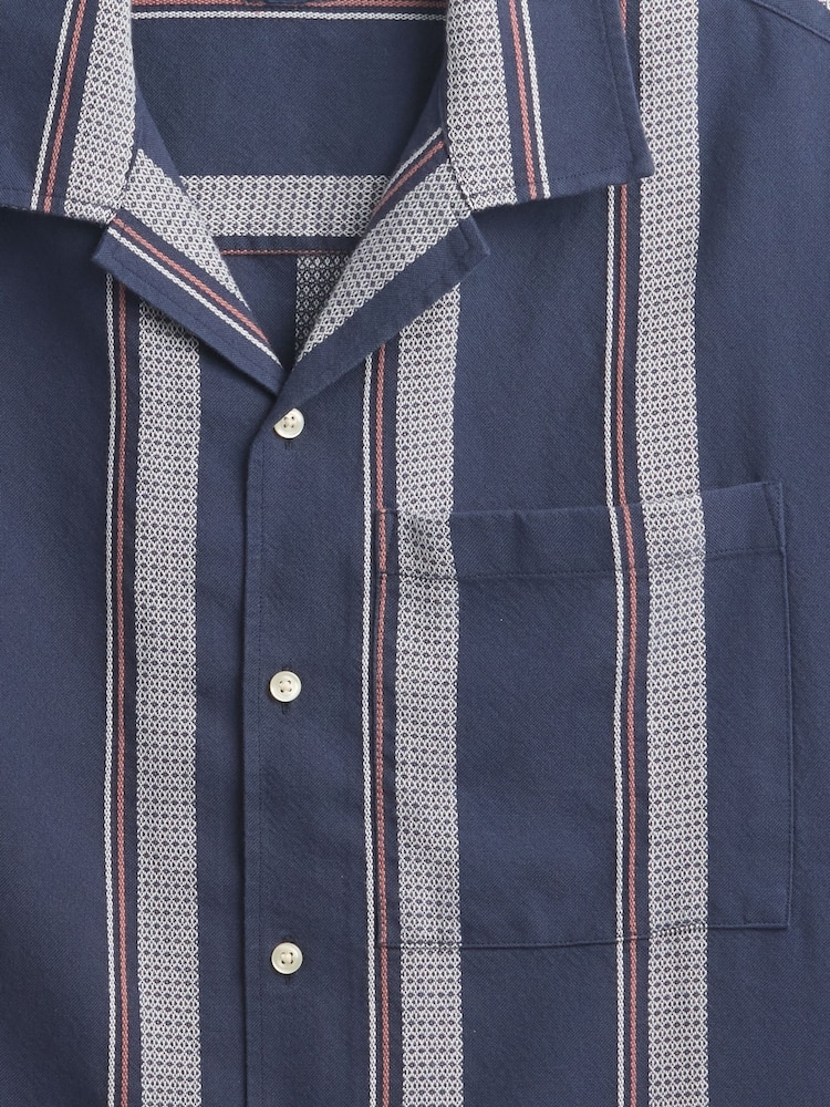 Gap Navy Blue Short Sleeve Boxy Shirt - Image 5 of 5