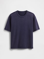 Gap Navy Blue Heavyweight Cropped T-Shirt - Image 4 of 5